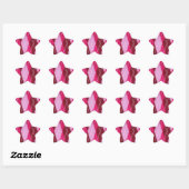 Roze Argyle gezelligheid Ster Sticker (Vel)