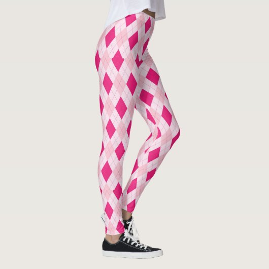 Roze Argyle Leggings (Rechts)