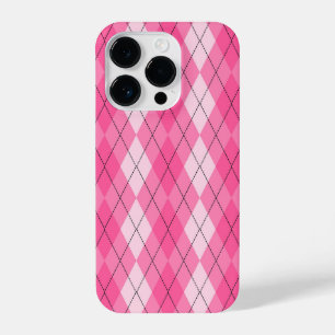 Roze Argyle Pattern iPhone 14 Plus Hoesje