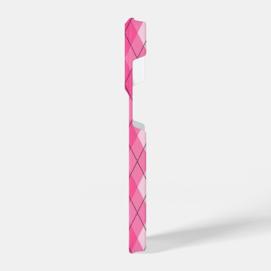 Roze Argyle Pattern iPhone Hoesje (Linkerkant)