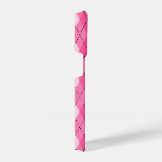 Roze Argyle Pattern iPhone Hoesje (Rechterkant)