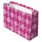 Roze Argyll Medium Gift Bag Groot Cadeauzakje (Achterkant Gekanteld)