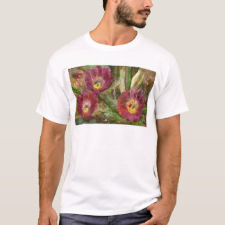 Roze Arizona woestijnbloemen T-shirt