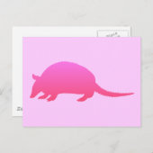 Roze Armadillo Briefkaart (Voorkant / Achterkant)