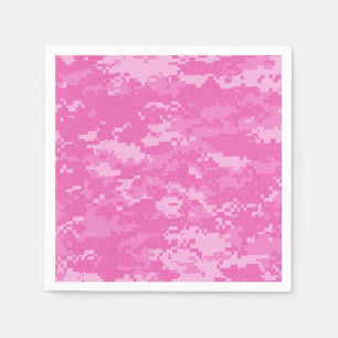 Roze ARMY ACU Camo Camouflage Pattern Napkins Servetten