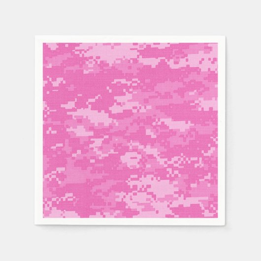 Roze ARMY ACU Camo Camouflage Pattern Napkins Servetten (Voorkant)