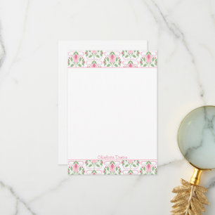 Roze Art Deco Baby shower Dank u Opmerkingen Bedankkaart