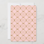 Roze Art Deco Bewaar de datum uitnodigt Save The Date (Achterkant)
