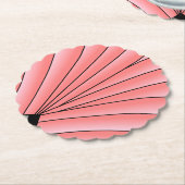 Roze Art Deco Design Kartonnen Onderzetters (Gekanteld)