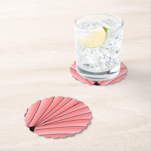 Roze Art Deco Design Kartonnen Onderzetters (Insitu)