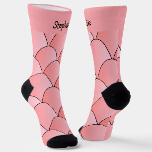 Roze Art Deco Design Soksokken Sokken