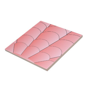 Roze Art Deco Design Tegeltje