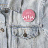Roze Art Deco Floral Button (In situ)