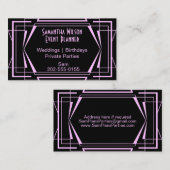 Roze Art Deco Visitekaartje (Voorkant / Achterkant)