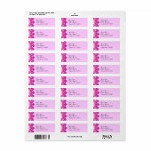 Roze  Art Eigen adreslabels Etiket (Full Sheet)