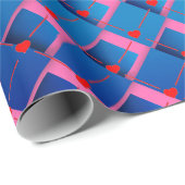 Roze Artsy Hearts Cadeaupapier (Rol Hoek)