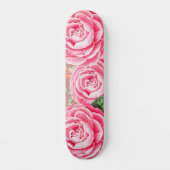 Roze Artsy Rozen Skateboard Deck (Voorkant)