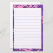 Roze aster Stationery Briefpapier (Voorkant / Achterkant)