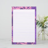Roze aster Stationery Briefpapier (Staand voorkant)