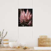 Roze Astilbe Flowers Art Print Poster (Keuken)