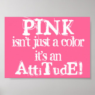 Roze Attitude Posters Awareness signes