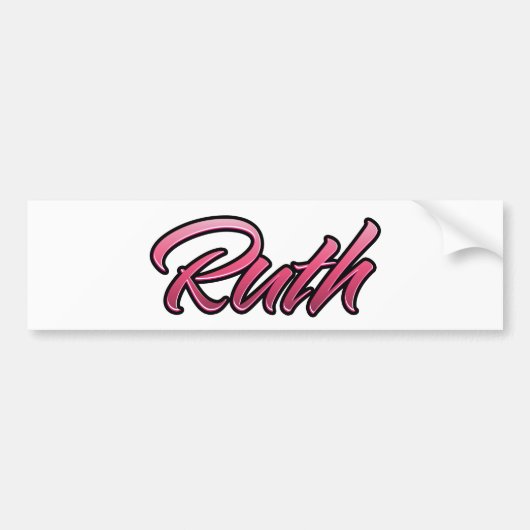 Roze Aufkleber-Sticker Bumpersticker (Voorkant)