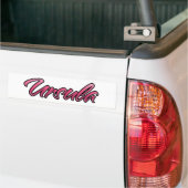 Roze Aufkleber-Sticker met ursula-flade Bumpersticker (Op Truck)