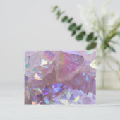 Roze Aura Crystals Briefkaart (Staand voorkant)