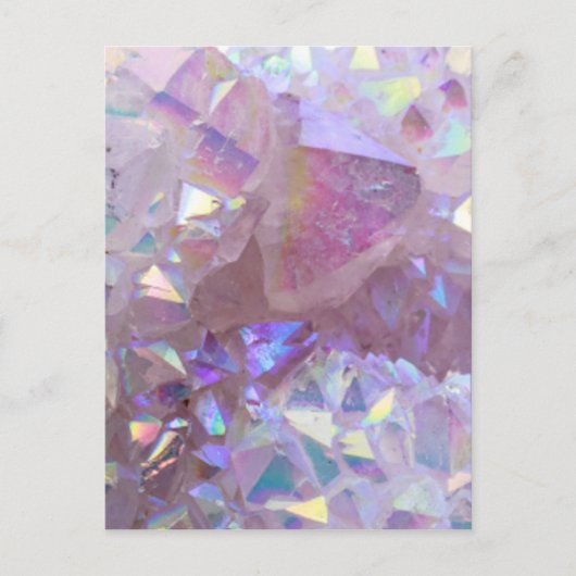 Roze Aura Crystals Briefkaart (Voorkant)