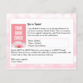 Roze Auteur Boek Lancering Uitnodiging Flyer (Achterkant)