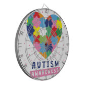 roze autisme dartbord (Voorkant Links)