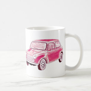  roze auto koffiemok