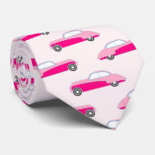roze auto ' s mannen stropdas (Opgerold)