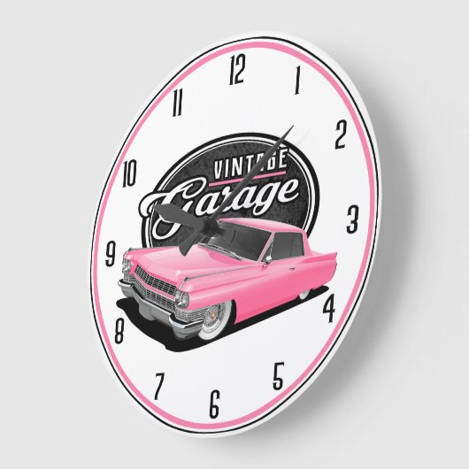 roze autobus grote klok (Hoek)