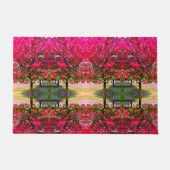 Roze Autumn landschap, roze bladeren Deurmat (Voorkant)
