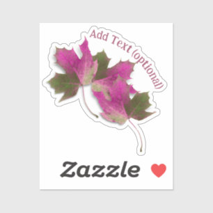 Roze Autumn Leaves Sticker