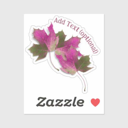 Roze Autumn Leaves Sticker (Vel)