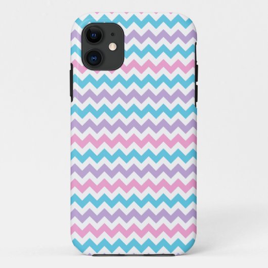  roze, auve, Turquoise, witte Chevrons Case-Mate iPhone Case (Achterkant)