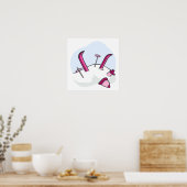 Roze Avalanche Poster (Keuken)