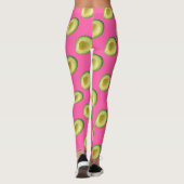 Roze avocado groen guacamole leggings (Achterkant)