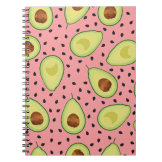 Roze Avocado Patroon Notitieboek