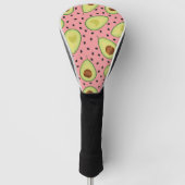 Roze Avocado Pattern Golfheadcover (Voorkant)