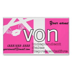 Roze Avon Personalized Visitekaartje Magneet