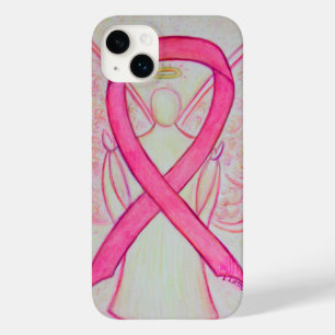 Roze Awareness Ribbon Angel Aangepaste iPhone Case