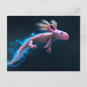 Roze Axolotl Briefkaart