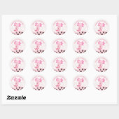 Roze Axolotl Bubble Milk Boba Thee Verjaardagsfees Ronde Sticker (Vel)