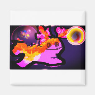 Roze axolotl fun wave magneet