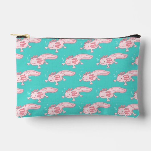 Roze Axolotl Patroon Etui (Voorkant)