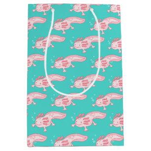 Roze Axolotl Patroon Medium Cadeauzakje