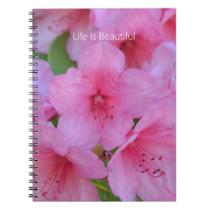 Roze Azalea Bloemen (mijn fotografie) Notitieboek